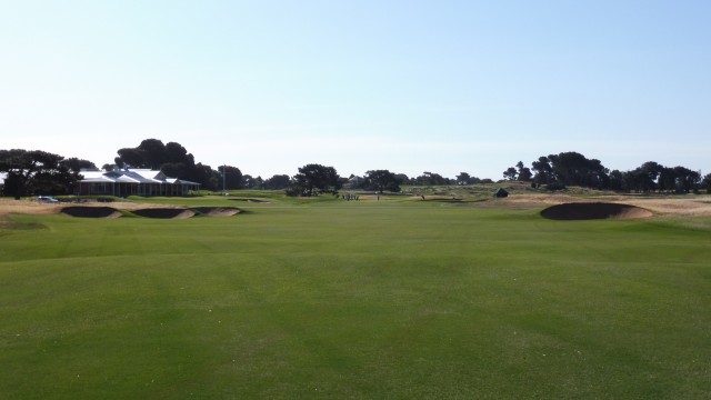 The 18th fairway at Royal Adelaide Golf Club