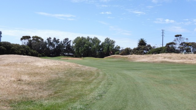 The 1st fairway at Royal Adelaide Golf Club