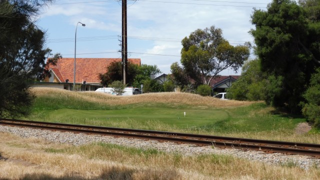 The Championship tee at the 2nd hole of Royal Adelaide Golf Club