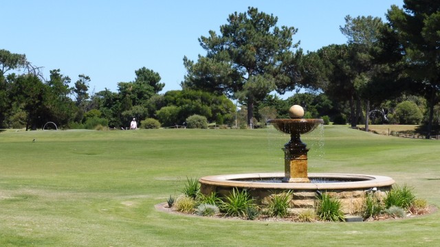 Fountain behind 18th Green at The Grange Golf Club West