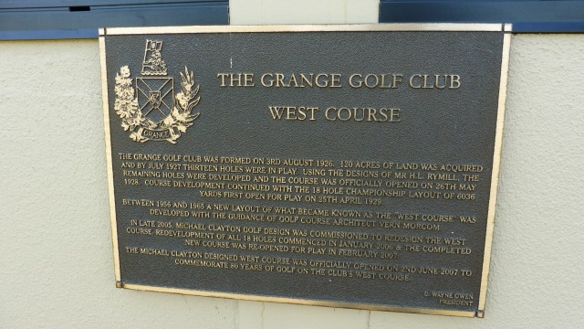 Sign for The Grange Golf Club West