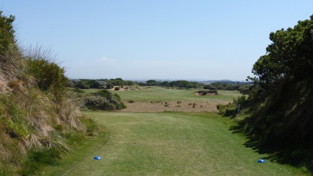 The 13th tee at Thirteenth Beach Golf Links Beach Course