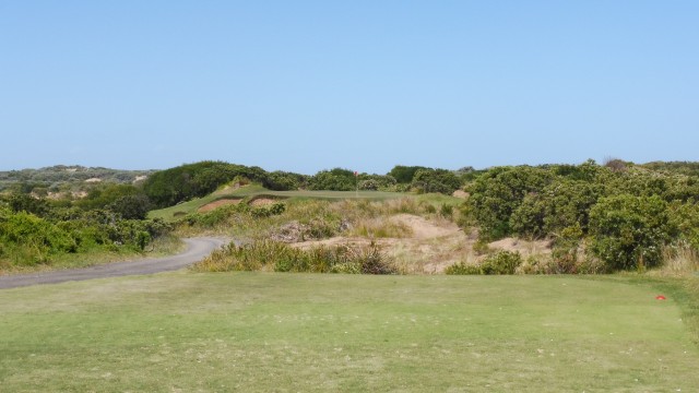 The 16th tee at Thirteenth Beach Golf Links Beach Course