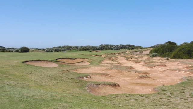 The 17th fairway at Thirteenth Beach Golf Links Beach Course