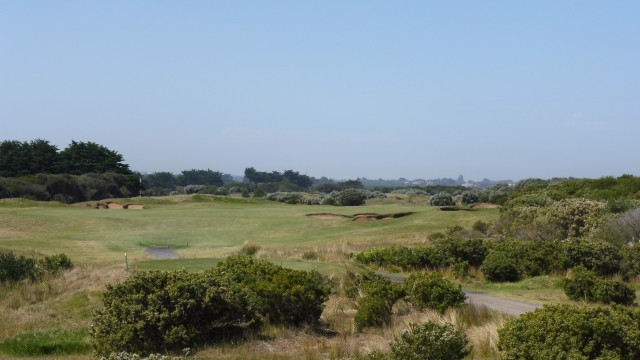 The 17th tee at Thirteenth Beach Golf Links Beach Course