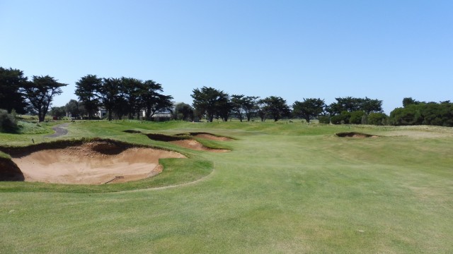 The 18th fairway at Thirteenth Beach Golf Links Beach Course