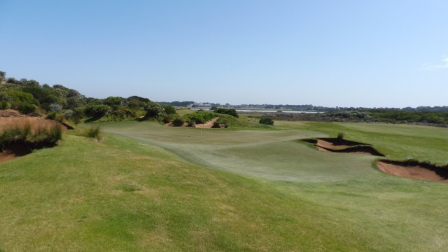 The 7th green at Thirteenth Beach Golf Links Beach Course