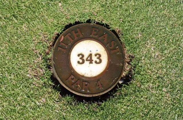 Tee marker on The Grange Golf Club East Course