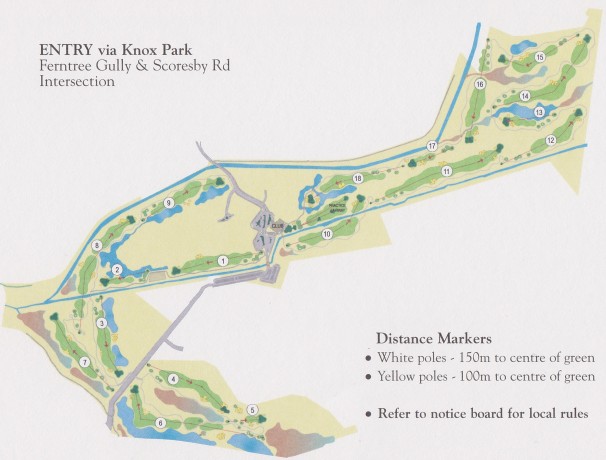 The Course Map for Waterford Valley Golf