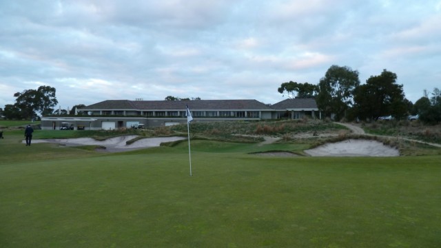 The 18th green at Woodlands Golf Club