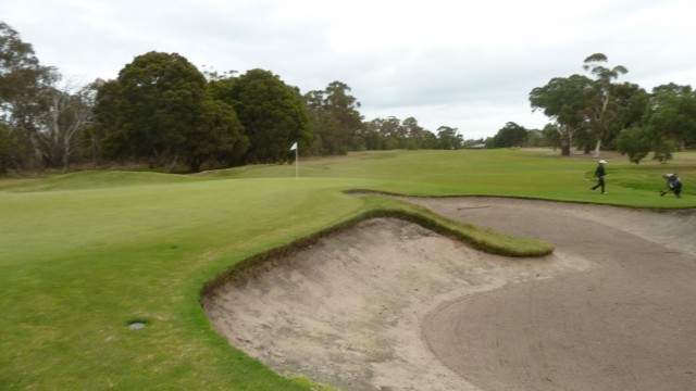 The 2nd green at Woodlands Golf Club