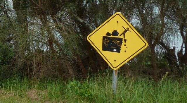 Danger on the cliff at Narooma Golf Club