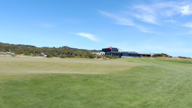 The 14th green at The National Golf Club Ocean Course