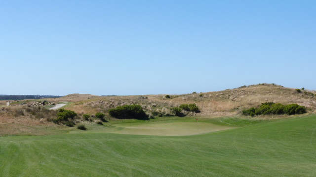 The 15th green at The National Golf Club Ocean Course