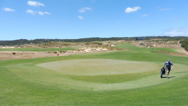 The 2nd green at The National Golf Club Ocean Course