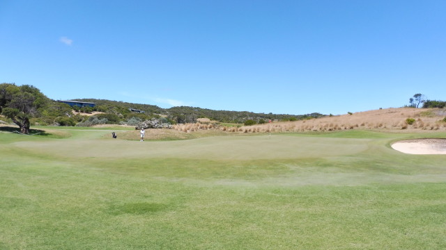 The 8th green at The National Golf Club Ocean Course