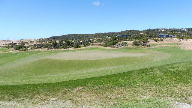 The 9th green at The National Golf Club Ocean Course