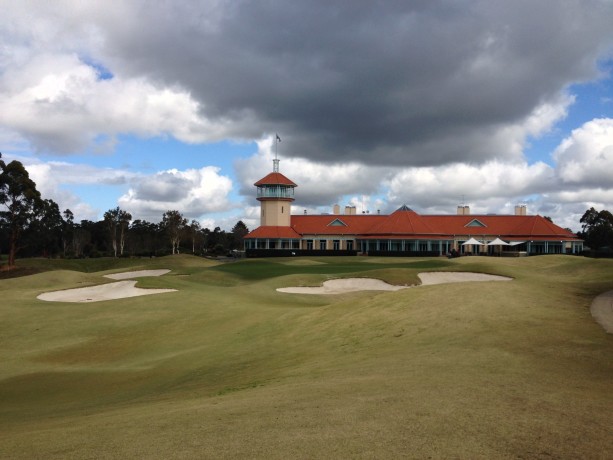 The 18th fairway at Terrey Hills Golf Club