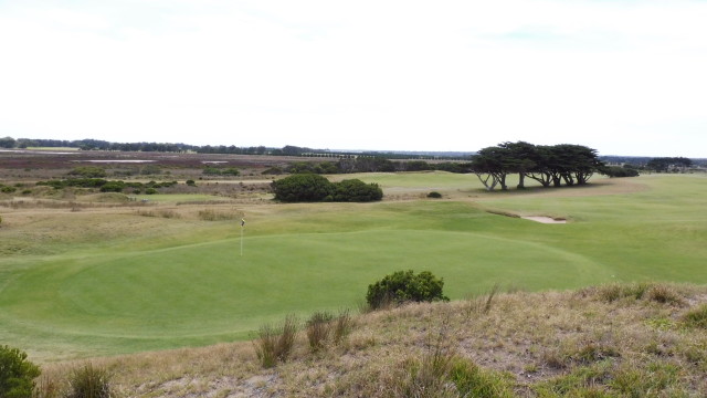 The 12th green at Barwon Heads Golf Club