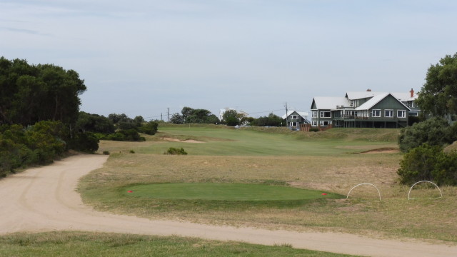 The 18th tee at Barwon Heads Golf Club