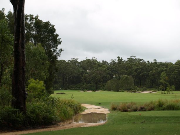 The 15th tee at Pacific Dunes Golf Club