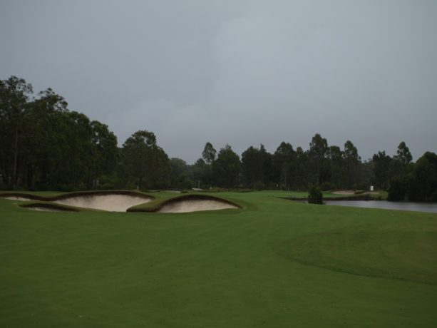 The 18th fairway at Pacific Dunes Golf Club