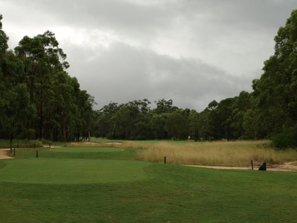 The 4th tee at Pacific Dunes Golf Club