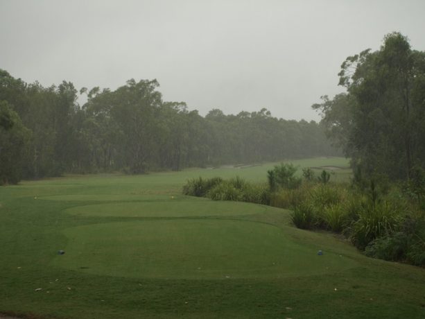 The 6th tee at Pacific Dunes Golf Club