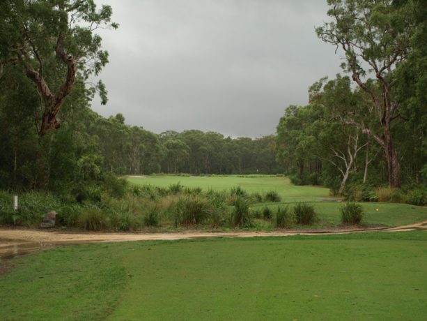 The 7th tee at Pacific Dunes Golf Club