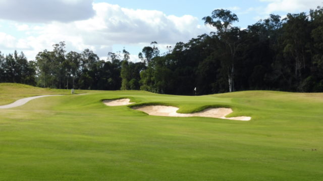 The 14th fairway at Riverside Oaks Golf Resort Bungool Course