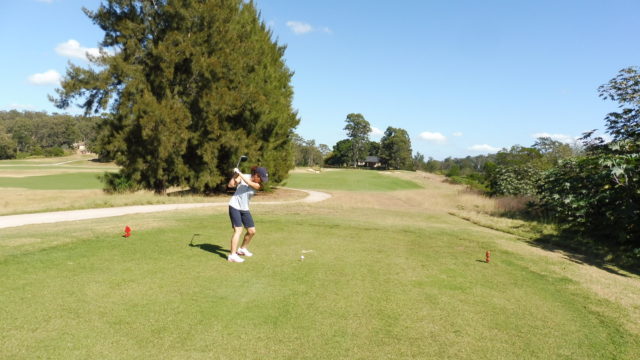 The 3rd tee at Riverside Oaks Golf Resort Bungool Course