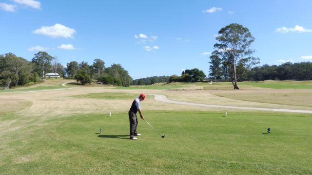 The 5th tee at Riverside Oaks Golf Resort Bungool Course