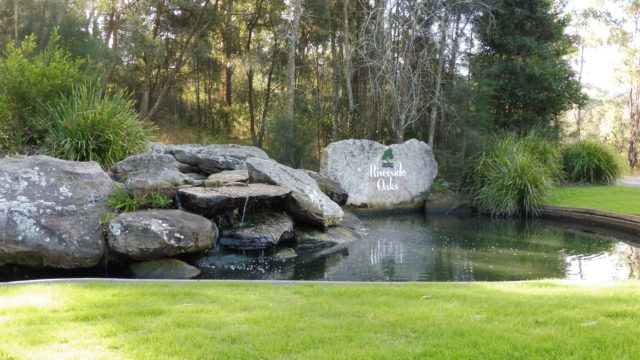 Entrance to Riverside Oaks Golf Resort