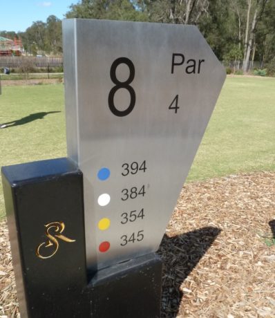 Hole Marker at Stonecutters Ridge Golf Club