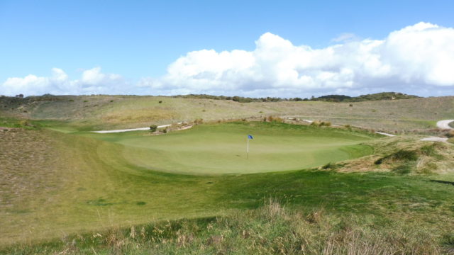 The 10th green at The National Golf Club Moonah Course