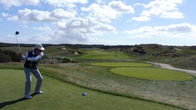 The 10th tee at The National Golf Club Moonah Course