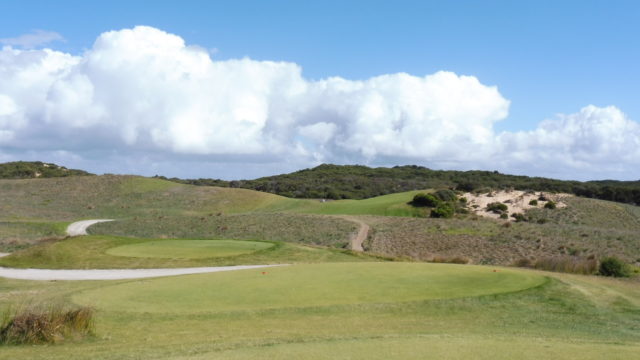 The 11th tee at The National Golf Club Moonah Course