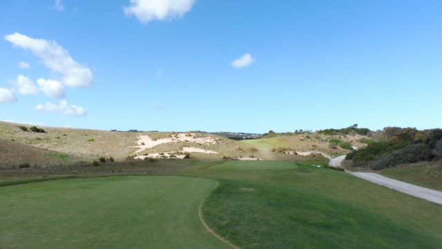 The 12th tee at The National Golf Club Moonah Course