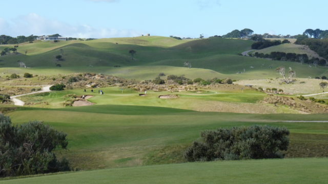 The 14th tee at The National Golf Club Moonah Course