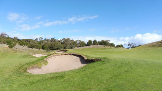 The 16th green at The National Golf Club Moonah Course