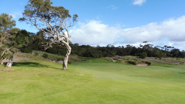 The 17th green at The National Golf Club Moonah Course