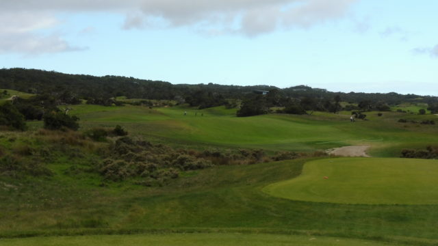 The 3rd tee at The National Golf Club Moonah Course