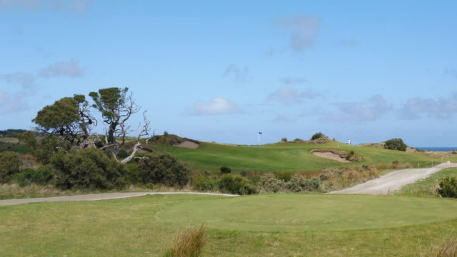 The 5th tee at The National Golf Club Moonah Course