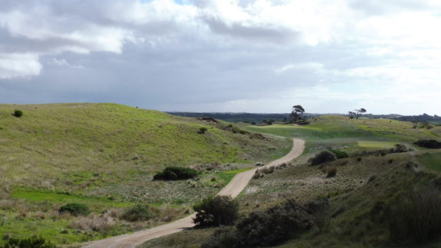 The 6th tee at The National Golf Club Moonah Course