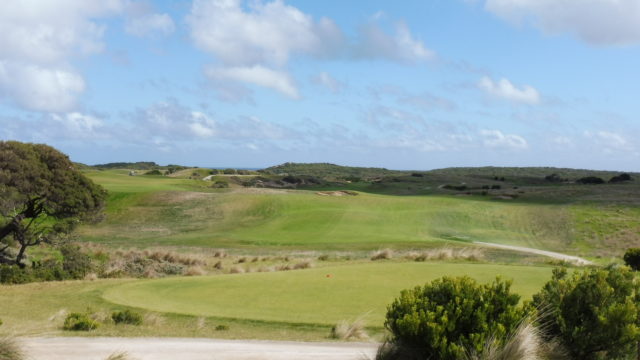 The 7th tee at The National Golf Club Moonah Course