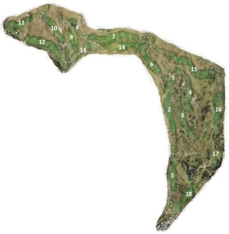 Map of the Moonah Course at The National Golf Club