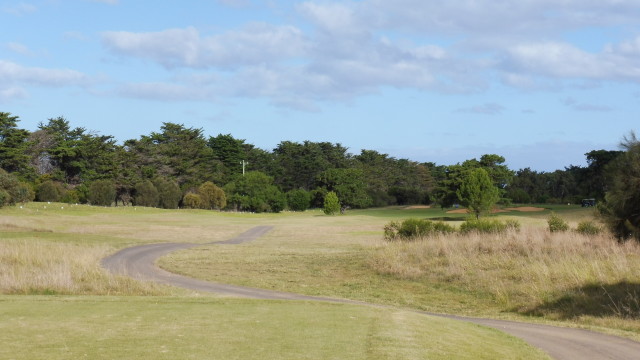 The 13th tee at Thirteenth Beach Golf Links Creek Course