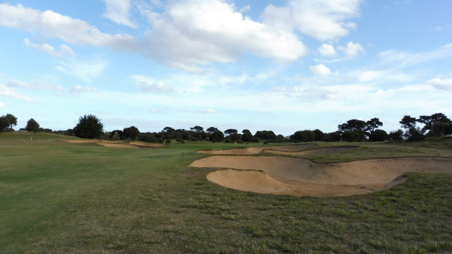 The 17th fairway at Thirteenth Beach Golf Links Creek Course