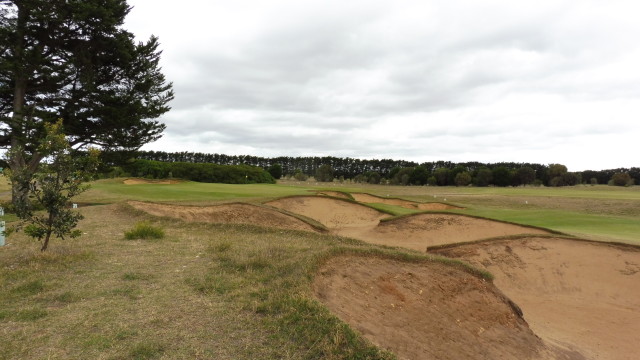 Bunkering on the 2nd at Thirteenth Beach Golf Links Creek Course