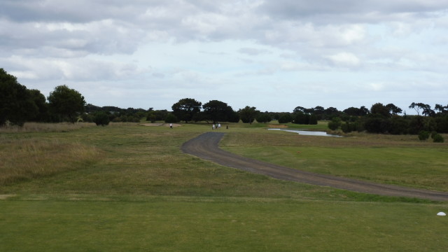 The 8th tee at Thirteenth Beach Golf Links Creek Course